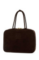 Dark brown suede handbag MIU MIU (5BB117VMON2CSS)