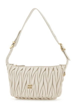 Біла шкіряна сумочка Чорна MIU MIU (5NE026AFPP) Біла шкіряна сумочка Чорна MIU MIU (5NE026AFPP)