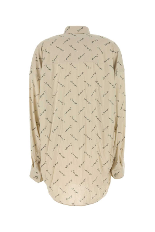 Сорочка оверсайз з віскози з принтом BALENCIAGA (773300TRLB1)