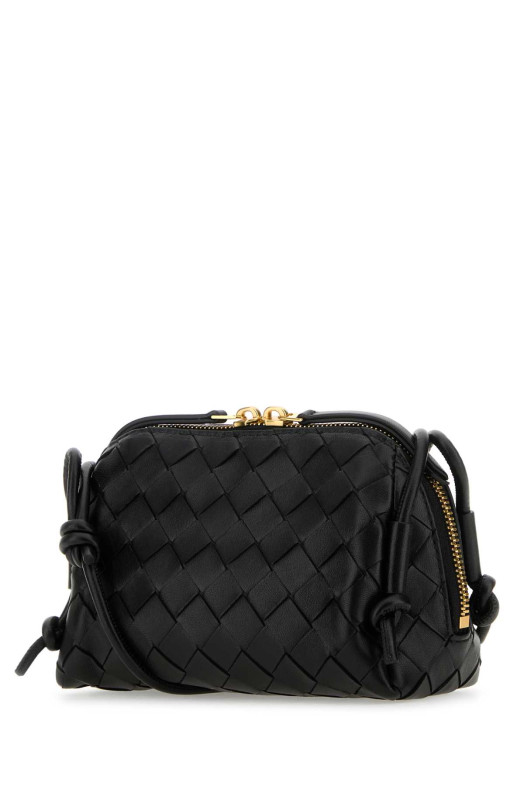 Black leather Concert crossbody bag Black BOTTEGA VENETA (794258VCPP1)