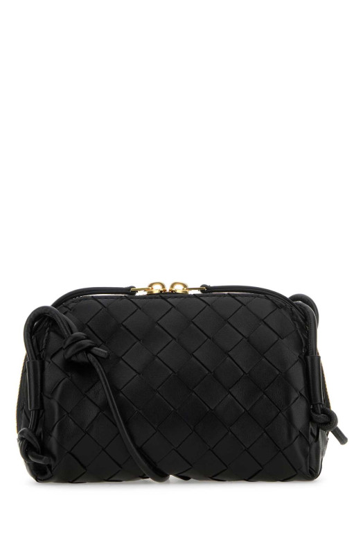 Black leather Concert crossbody bag Black BOTTEGA VENETA (794258VCPP1)