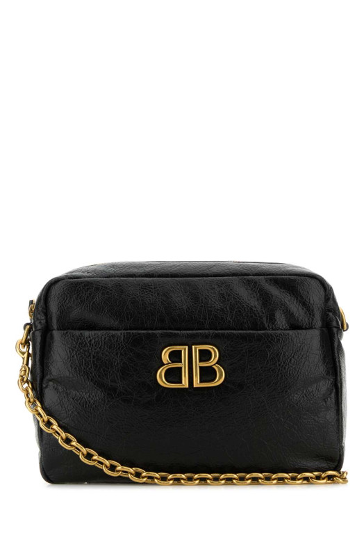 Black leather small Monaco crossbody bag Black BALENCIAGA (8064582AAR8) Black leather small Monaco crossbody bag Black BALENCIAGA (8064582AAR8)