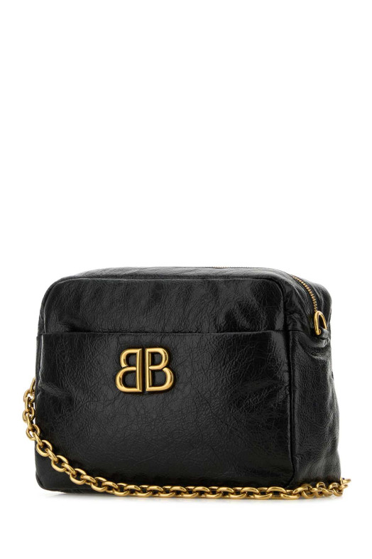 Black leather small Monaco crossbody bag Black BALENCIAGA (8064582AAR8) Black leather small Monaco crossbody bag Black BALENCIAGA (8064582AAR8)