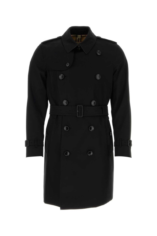 Черный хлопковый тренч Black BURBERRY (8079386)