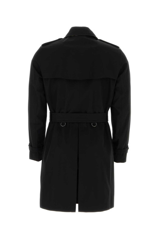 Черный хлопковый тренч Black BURBERRY (8079386)