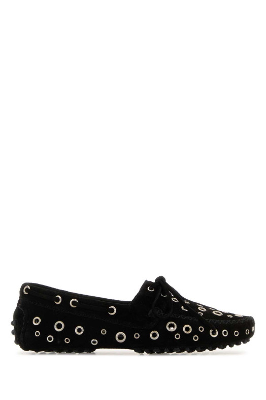 Black suede Car loafers Black GIMAGUAS (CARSHOESEYELETS) Black suede Car loafers Black GIMAGUAS (CARSHOESEYELETS)