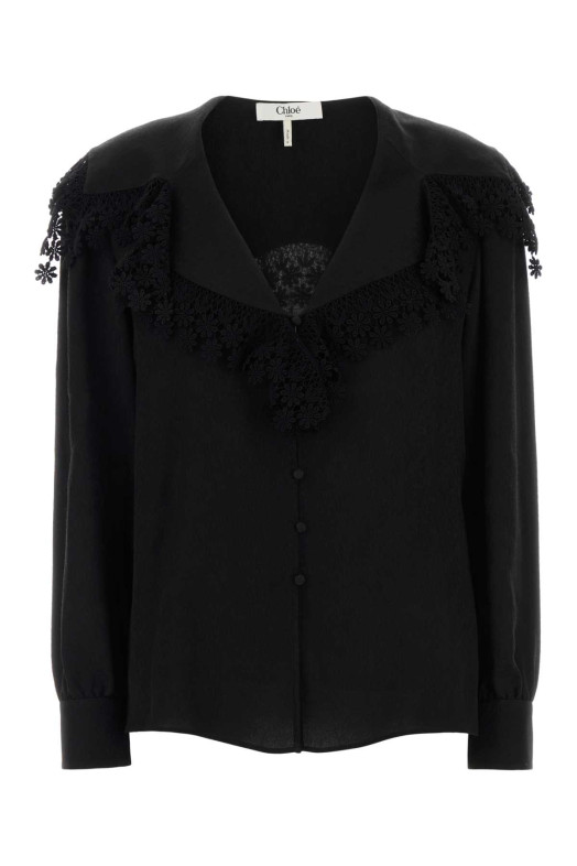 Black silk shirt CHLOE (CH25WHT15332) Black silk shirt CHLOE (CH25WHT15332)