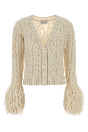 Ivory alpaca blend cardigan Multicolor MONCLER (K20939B00052M8190) Ivory alpaca blend cardigan Multicolor MONCLER (K20939B00052M8190)