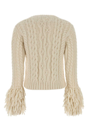 Ivory alpaca blend cardigan Multicolor MONCLER (K20939B00052M8190) Ivory alpaca blend cardigan Multicolor MONCLER (K20939B00052M8190)
