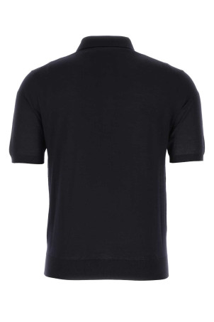 Полуночно-синяя шерстяная рубашка-поло PRADA (UMB456S2311164) Полуночно-синяя шерстяная рубашка-поло PRADA (UMB456S2311164)