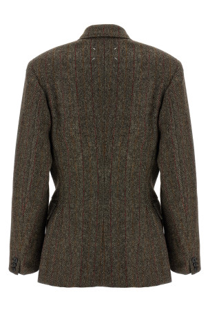 Твідовий піджак коричневий MAISON MARGIELA S29BN0413M35607001F Твідовий піджак коричневий MAISON MARGIELA S29BN0413M35607001F