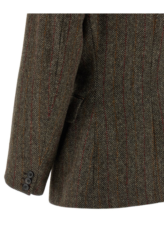 Твидовый пиджак коричневого цвета MAISON MARGIELA S29BN0413M35607001F Твидовый пиджак коричневого цвета MAISON MARGIELA S29BN0413M35607001F