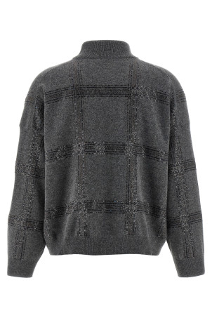Свитер с высоким воротом Серый BRUNELLO CUCINELLI M16230204C079 Свитер с высоким воротом Серый BRUNELLO CUCINELLI M16230204C079