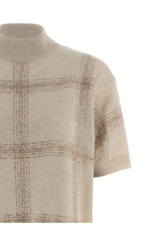 High neck dress Beige High neck dress Beige