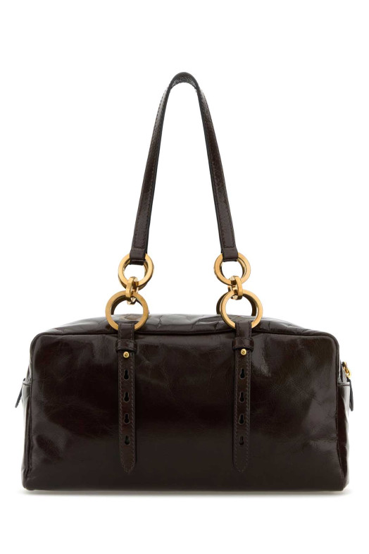 Кожаная сумка коричневого цвета PRADA (1BB1382CYR) Кожаная сумка коричневого цвета PRADA (1BB1382CYR)