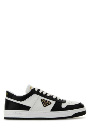 Two-tone leather Downtown sneakers Black PRADA (1E792MFBE303LPI)