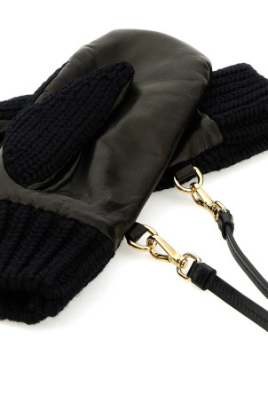 Black stretch wool blend gloves Black PRADA (1GG1902CNW) Black stretch wool blend gloves Black PRADA (1GG1902CNW)