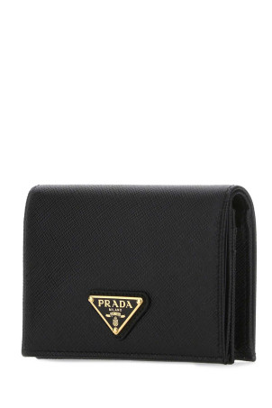 Black leather wallet Black PRADA (1MV021QHH) Black leather wallet Black PRADA (1MV021QHH)
