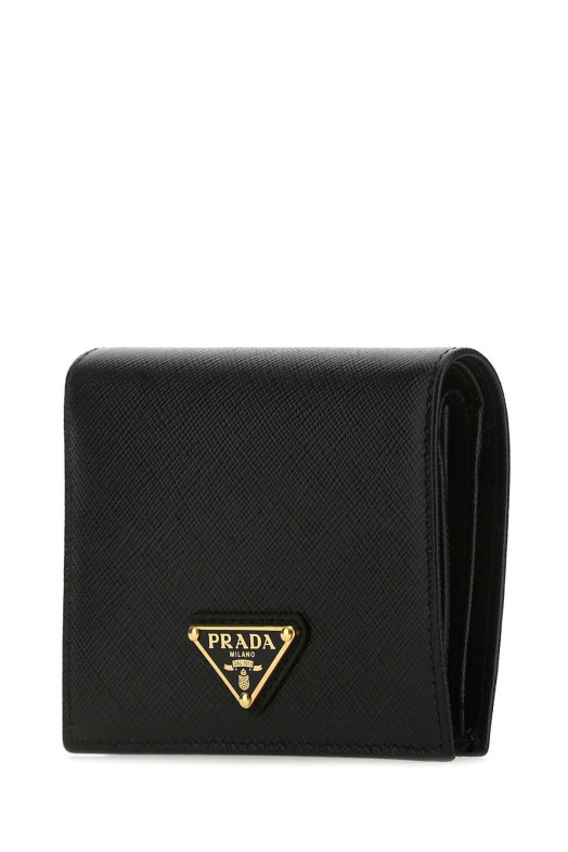 Black leather wallet Black PRADA (1MV204QHH)