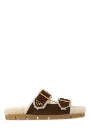 Brown suede slippers PRADA (1XX775FZF20JFT) Brown suede slippers PRADA (1XX775FZF20JFT)