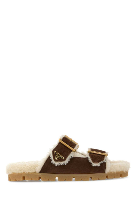 Brown suede slippers PRADA (1XX775FZF20JFT) Brown suede slippers PRADA (1XX775FZF20JFT)