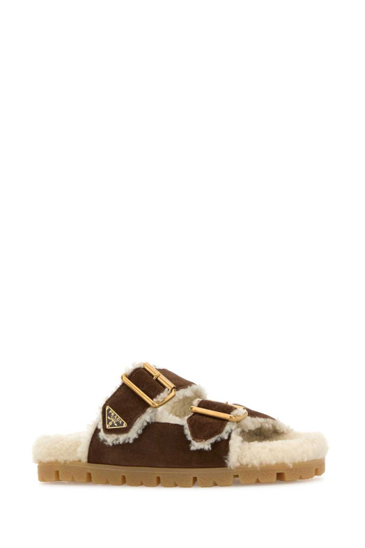 Brown suede slippers PRADA (1XX775FZF20JFT) Brown suede slippers PRADA (1XX775FZF20JFT)