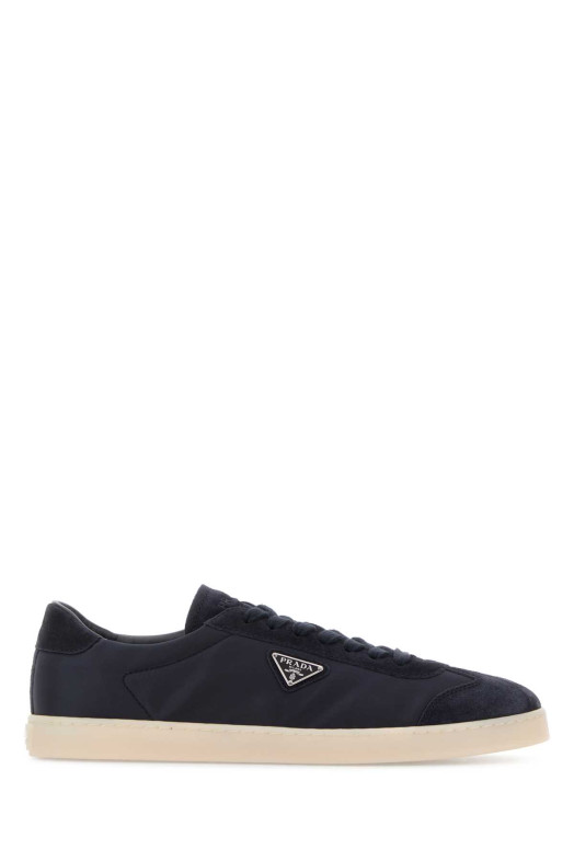 Midnight blue Re-Nylon and suede sneakers Blue PRADA (2EE454FG000D7C)