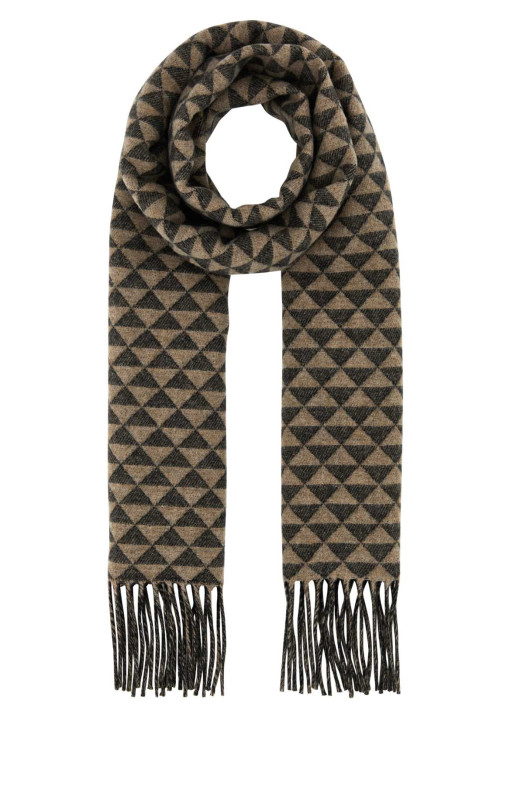 Embroidered wool blend scarf PRADA (2FS0562CON) Embroidered wool blend scarf PRADA (2FS0562CON)