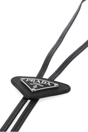 Black leather necklace Black PRADA (2IC027QHH) Black leather necklace Black PRADA (2IC027QHH)
