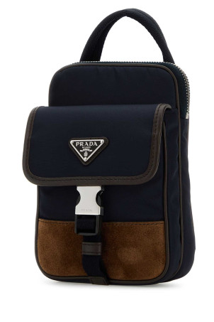 Two-tone nylon and suede phone case PRADA (2ZH194384) Two-tone nylon and suede phone case PRADA (2ZH194384)