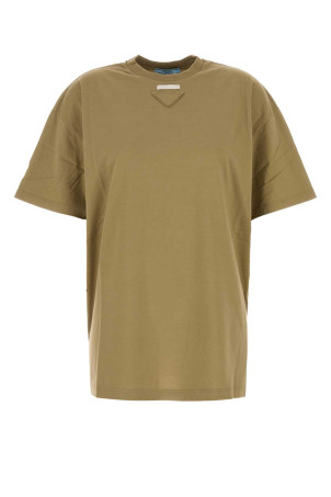 Sage green jersey t-shirt PRADA (3558AS21112ZB)