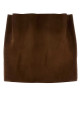 Коричневая замшевая мини-юбка PRADA (51927SOOO173B)