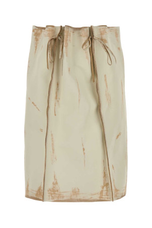 Sand leather skirt Black PRADA (51928SOOO18DD)