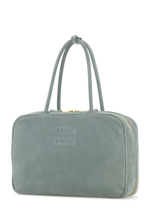 Сумка из замши цвета «пудровый синий» MIU MIU (5BB117VMON2CSS)