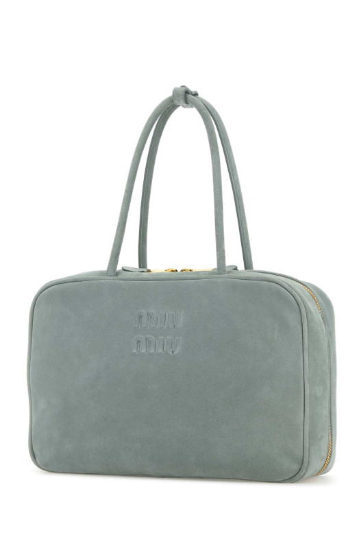 Сумка из замши цвета «пудровый синий» MIU MIU (5BB117VMON2CSS)