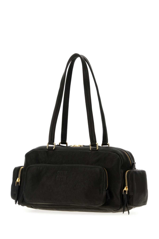 Черная кожаная сумка через плечо Black MIU MIU (5BB1752CV4) Черная кожаная сумка через плечо Black MIU MIU (5BB1752CV4)