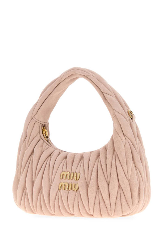 Pastel pink suede handbag MIU MIU (5BC125VOOYAB7O) Pastel pink suede handbag MIU MIU (5BC125VOOYAB7O)