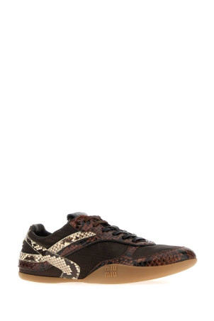Multicolor fabric and leather sneakers MIU MIU (5E428EFB0053ZL4)