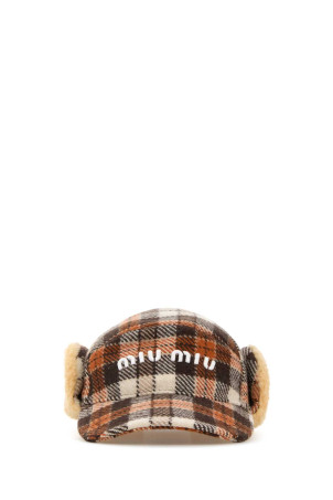 Вишита бейсболка з вовняної суміші MIU MIU (5HC2722IA4)