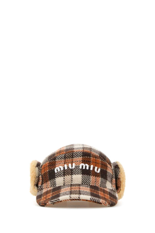 Вышитая бейсболка из смешанной шерсти MIU MIU (5HC2722IA4)