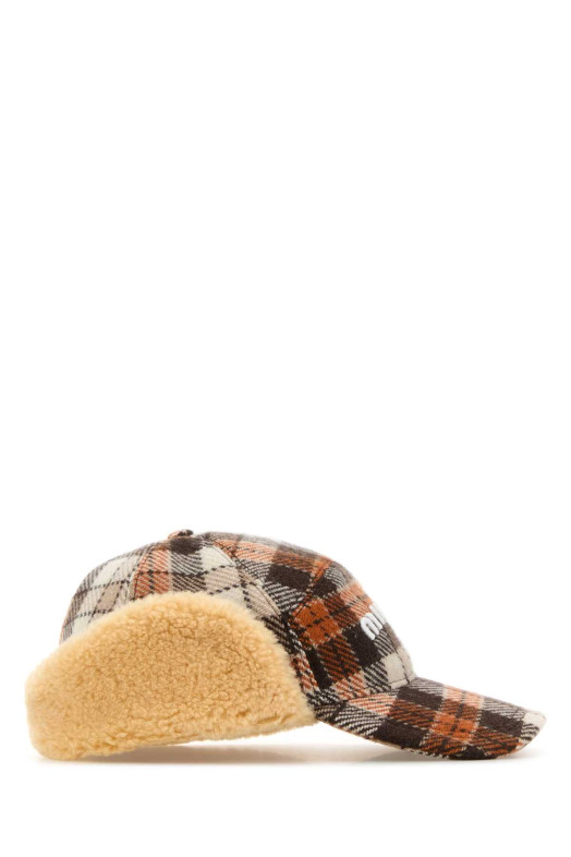 Вышитая бейсболка из смешанной шерсти MIU MIU (5HC2722IA4)