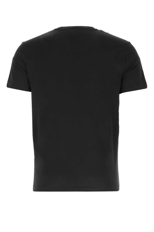 Черная хлопковая футболка POLO RALPH LAUREN (710680785)