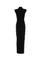 Black stretch viscose blend long dress BALMAIN (FF0RP900JL05)