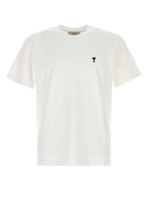 White cotton t-shirt White AMI (HTS346724) White cotton t-shirt White AMI (HTS346724)