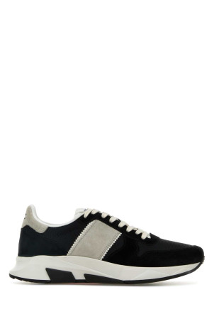 Черные сетчатые и замшевые кроссовки TOM FORD (J1389LCL427N)