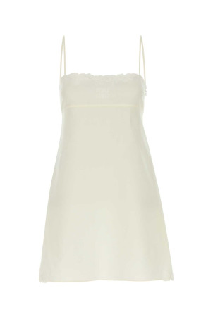 White linen blend mini dress MIU MIU (MF5875SOOO17LV)