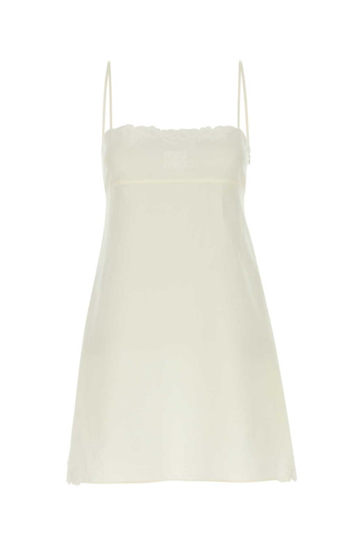 White linen blend mini dress MIU MIU (MF5875SOOO17LV)