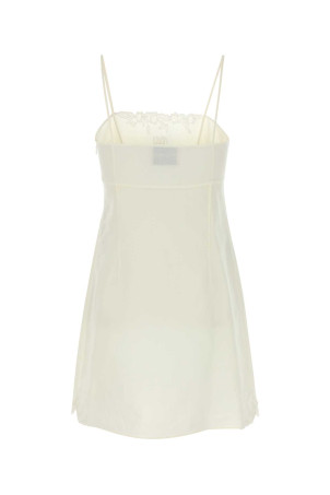 White linen blend mini dress MIU MIU (MF5875SOOO17LV)