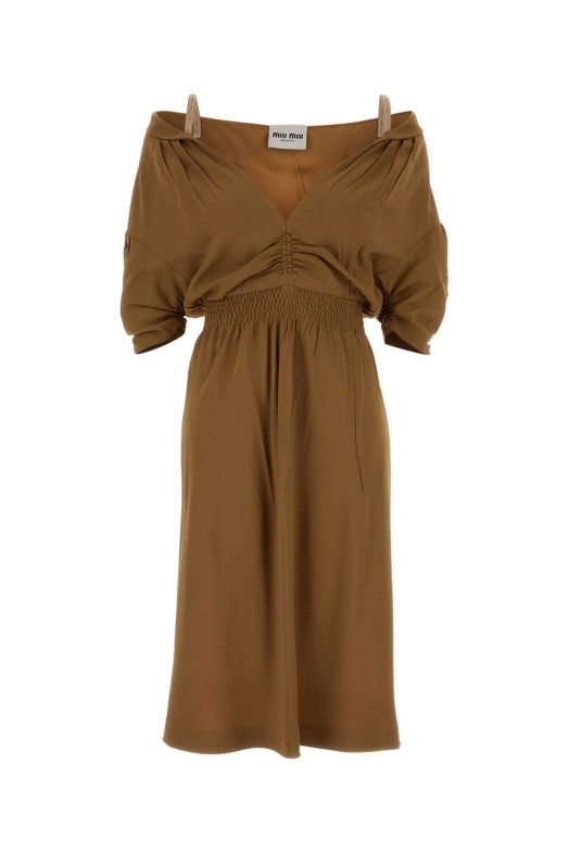 Camel crepe dress MIU MIU (MF6048SOOO16Z1)