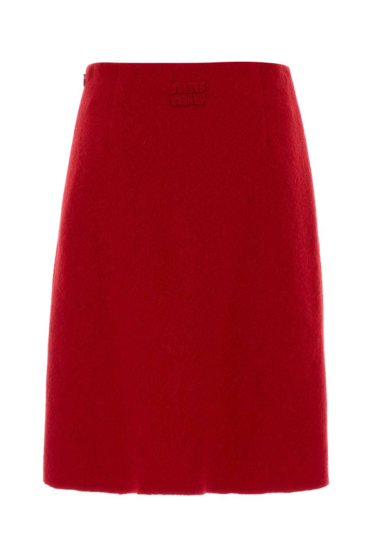 Red flannel skirt MIU MIU (MG2558SOOO17C8) Red flannel skirt MIU MIU (MG2558SOOO17C8)